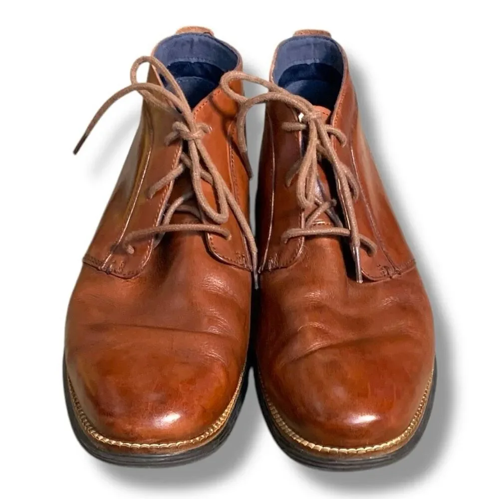 Cole Haan Men’s Original Grand Chukka Boots Brown Leather 8.5W Lace Up Classic